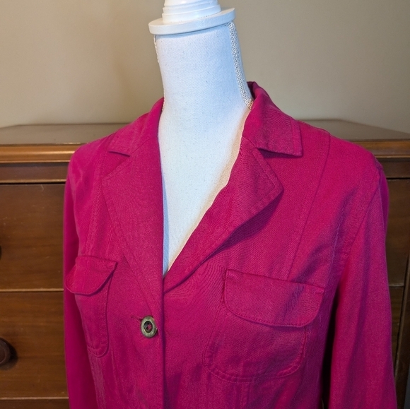 Coldwater Creek Lyocell Pink Jacket Casual Suit Coat - Picture 4 of 12